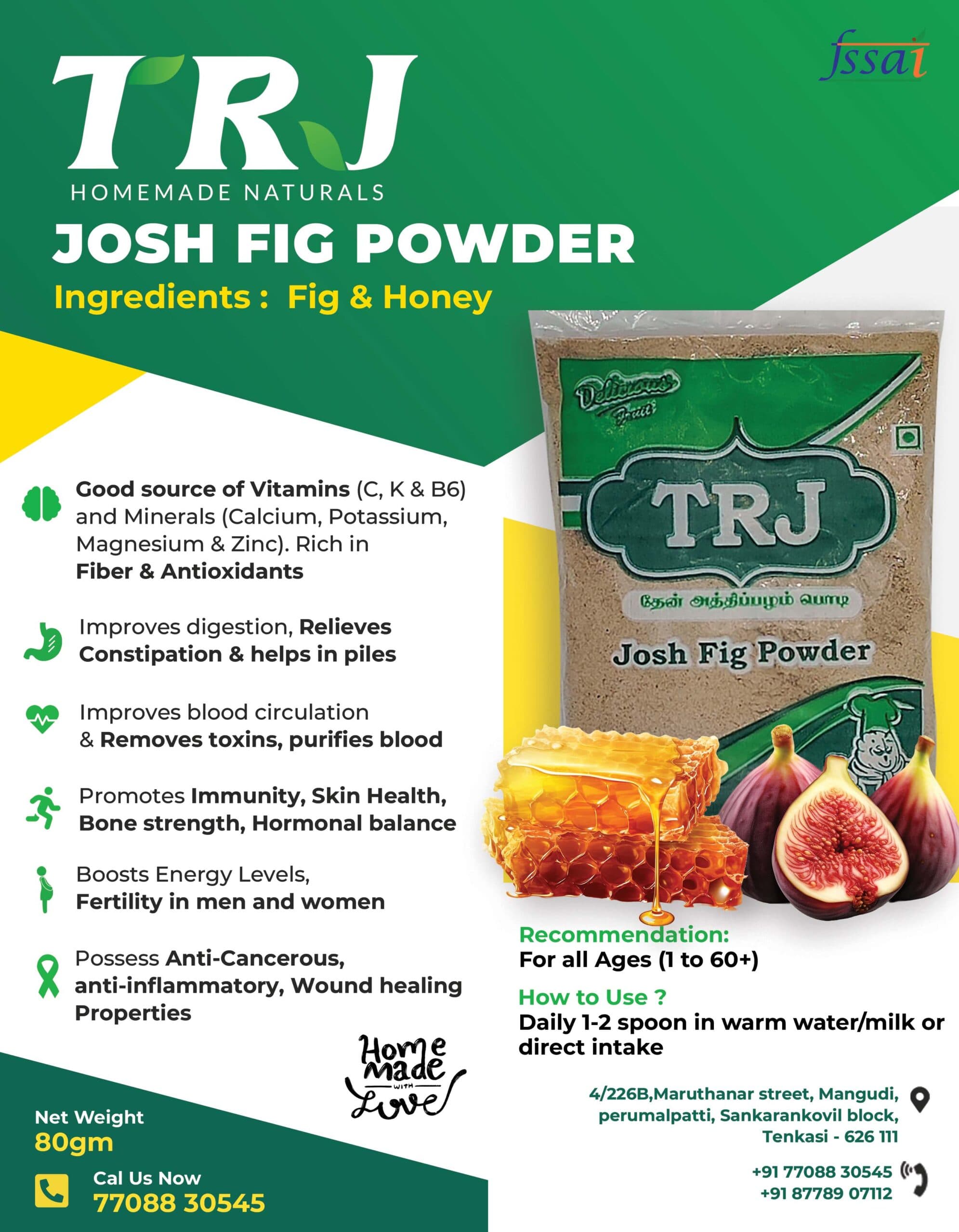 TRJ Homemade Naturals Fig Powder (Copy) (Copy) view 2